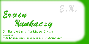 ervin munkacsy business card